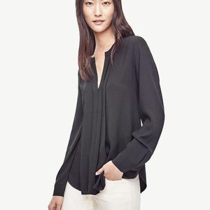 Ann Taylor Pleated Mixed Media Popover
